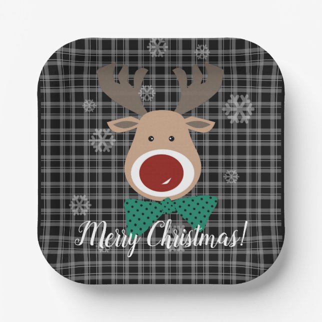 Frohe Weihnachten! Pappteller (Vorderseite)