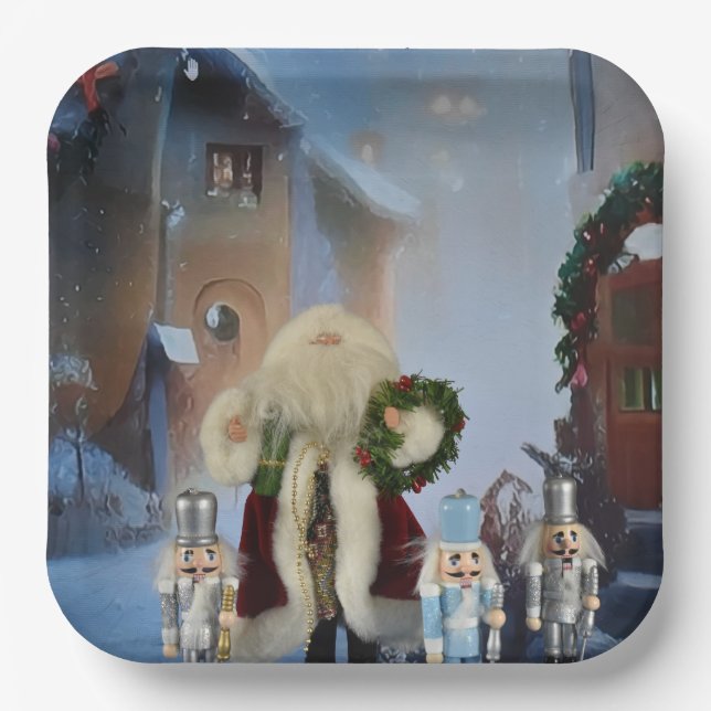 Frohe Weihnachten. Pappteller (Vorderseite)