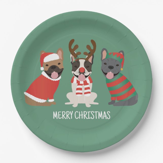 Frohe Weihnachten Pappteller (Vorderseite)