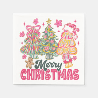 Frohe Weihnachten Pastell Serviette