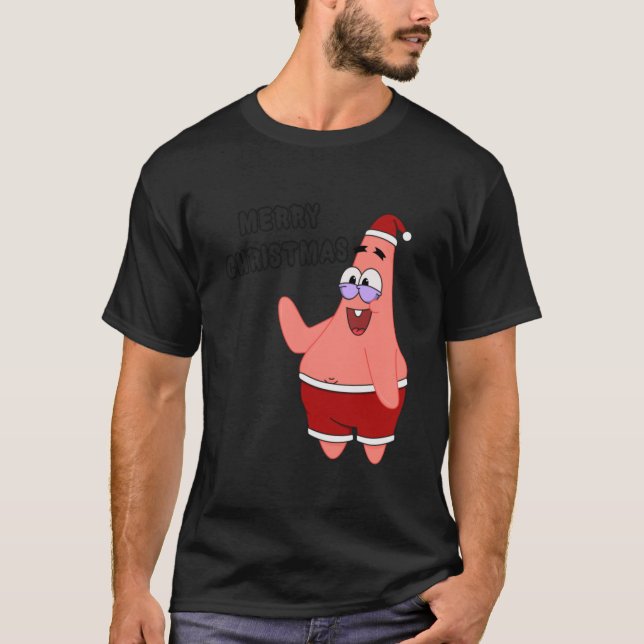 Frohe Weihnachten Patrick Star T-Shirt (Vorderseite)