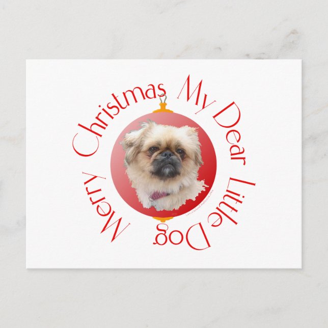 Frohe Weihnachten Pekingese (Vorderseite)