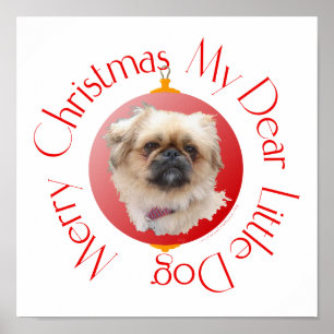 Frohe Weihnachten Pekingese Poster