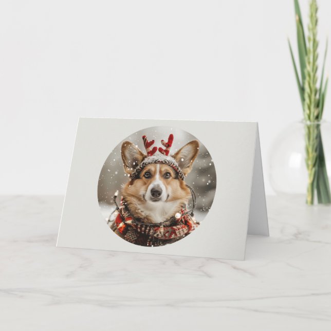 Frohe Weihnachten Pembroke Welsh Corgi Dog (Vorderseite)