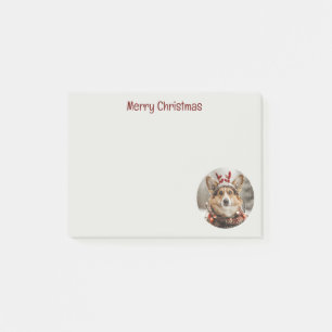 Frohe Weihnachten Pembroke Welsh Corgi Dog Post-it Klebezettel
