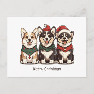Frohe Weihnachten Pembroke Welsh Corgi Hunde