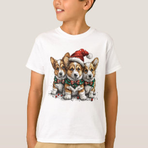 Frohe Weihnachten Pembroke Welsh Corgi Welpen T-Shirt