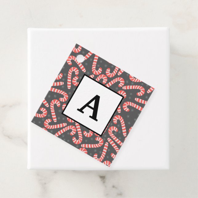 Frohe Weihnachten Peppermint Candy Canes Snowflake Geschenkanhänger (Beispiel)