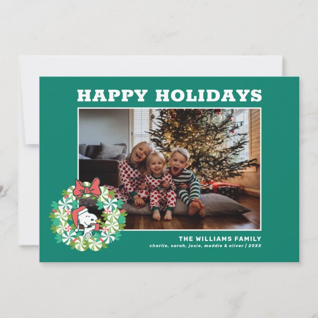 Frohe Weihnachten Peppermint Holiday Wreath (Vorderseite)