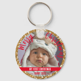 Frohe Weihnachten personalisieren Button Schlüssel Schlüsselanhänger