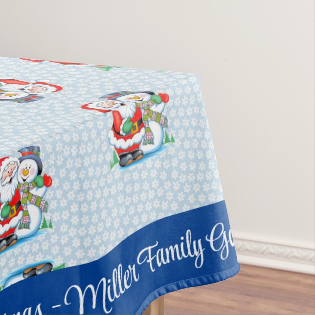 Frohe Weihnachten Personalisieren Familienname ode Tischdecke (Beispiel)