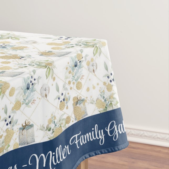 Frohe Weihnachten Personalisieren Familienname ode Tischdecke (Beispiel)