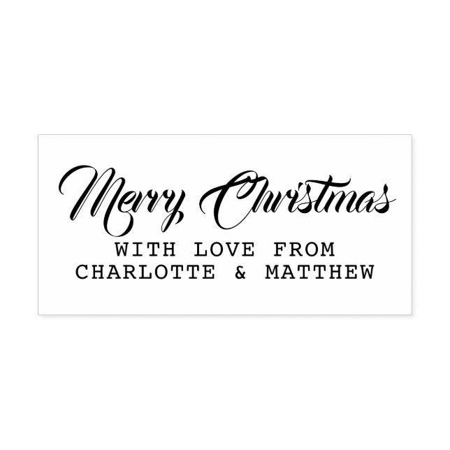 Frohe Weihnachten personalisiert Gummistempel (Prägung)
