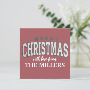 Frohe Weihnachten Personalisierte Familienfeier 20 Karte