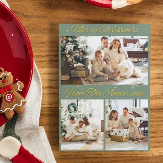 Frohe Weihnachten Personalisierte Familienfotokart (Von Creator hochgeladen)