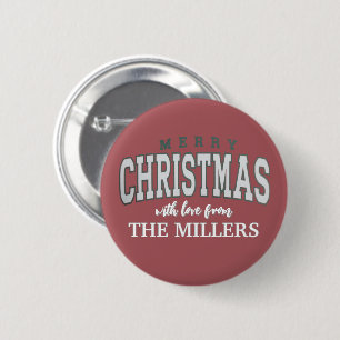 Frohe Weihnachten Personalisierte Familienparty 20 Button
