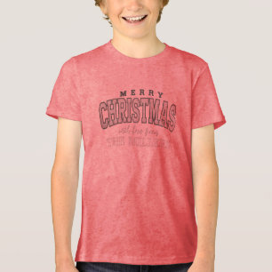 Frohe Weihnachten Personalisierte Familienparty 20 Tri-Blend Shirt