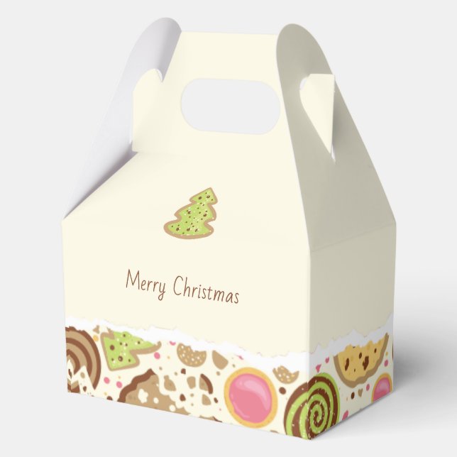 Frohe Weihnachten Personalisierte Kekse Geschenkschachtel (Vorderseite)
