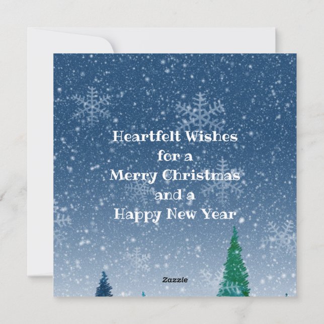 "Frohe Weihnachten" Personalisierte Postkarte (Rückseite)