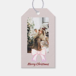 Frohe Weihnachten Personalisierten Foto Bow Gesche Geschenkanhänger