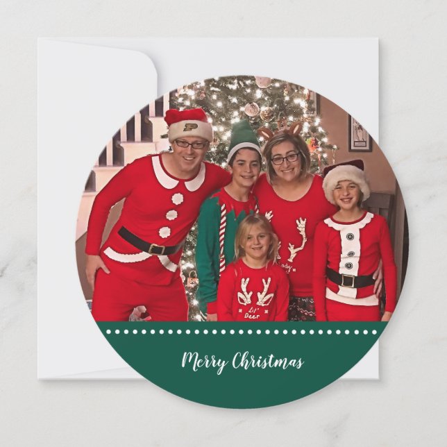 Frohe Weihnachten Personalisierten Foto Runde (Vorderseite)