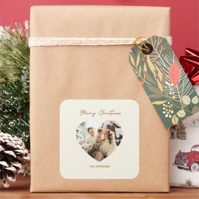 Frohe Weihnachten Personalisierter Aufkleber (Feiertag)