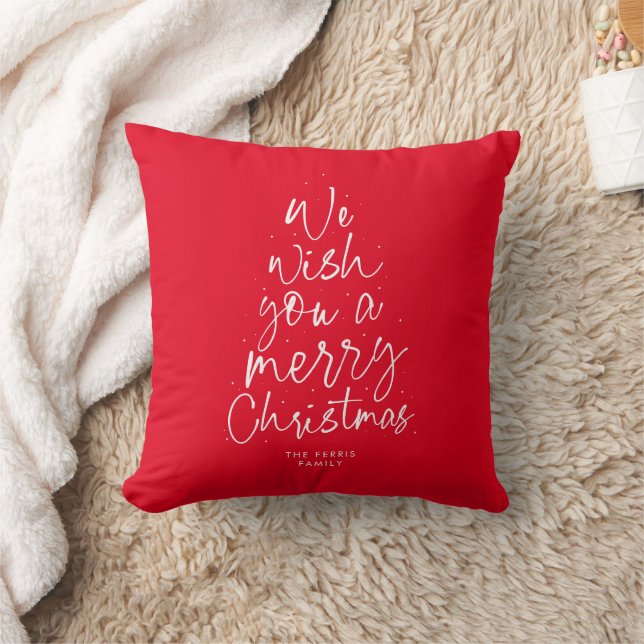 Frohe Weihnachten personalisierter Urlaub Kissen (Decke)