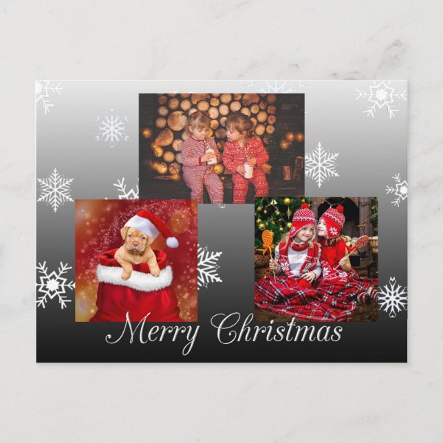 Frohe Weihnachten Personalisiertes Foto Postkarte (Vorderseite)