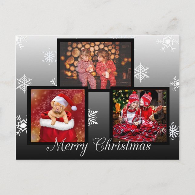Frohe Weihnachten Personalisiertes Foto Postkarte (Vorderseite)