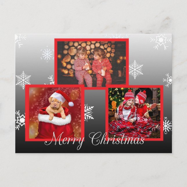 Frohe Weihnachten Personalisiertes Foto Postkarte (Vorderseite)
