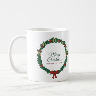 Frohe Weihnachten Pferd Weihnachtstasse, Stechpalm Kaffeetasse