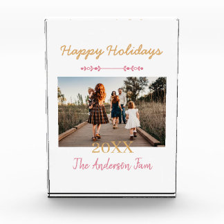 FROHE WEIHNACHTEN PFIRSICH 20XX FAMILIENNAME FOTO