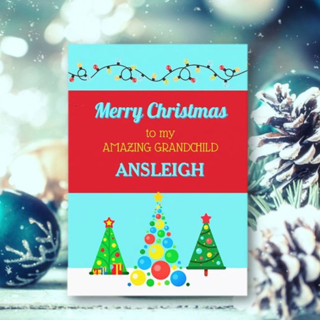 Frohe Weihnachten phantastisch Grandchild-Karte (Von Creator hochgeladen)