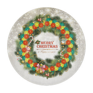Frohe Weihnachten Pickleball 1 Glasschneidemaschin Schneidebrett