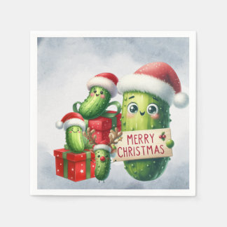 Frohe Weihnachten Pickles Serviette