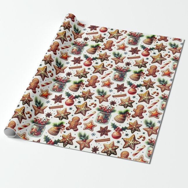 Frohe Weihnachten Piernokwe-Feiertage Geschenkpapier (Ungerollt)