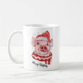 Frohe Weihnachten Pig Personalisiert Kaffee Tasse