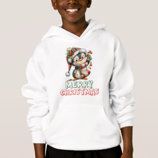 Frohe Weihnachten Pinguin Kinder Hoodie