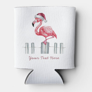 Frohe Weihnachten Pink Flamingo Personalisiert Dosenkühler