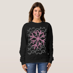 Frohe Weihnachten Pink FREUDE Schneeflocke Winter Sweatshirt