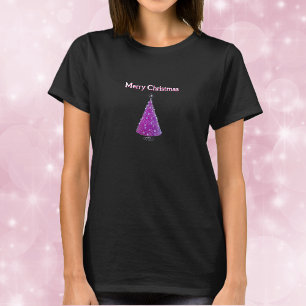 Frohe Weihnachten Pink Silber Glanz Wie Baum T-Shirt