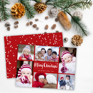 Frohe Weihnachten Pinsel Script Moderne Foto Colla