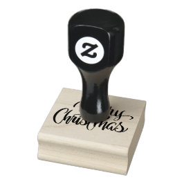 Frohe Weihnachten - Pinselkalligraphie Gummistempel