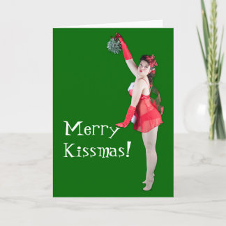 Frohe Weihnachten Pinup Karte