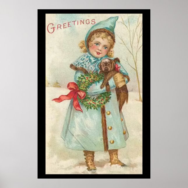 Frohe Weihnachten Plakat (Vorne)