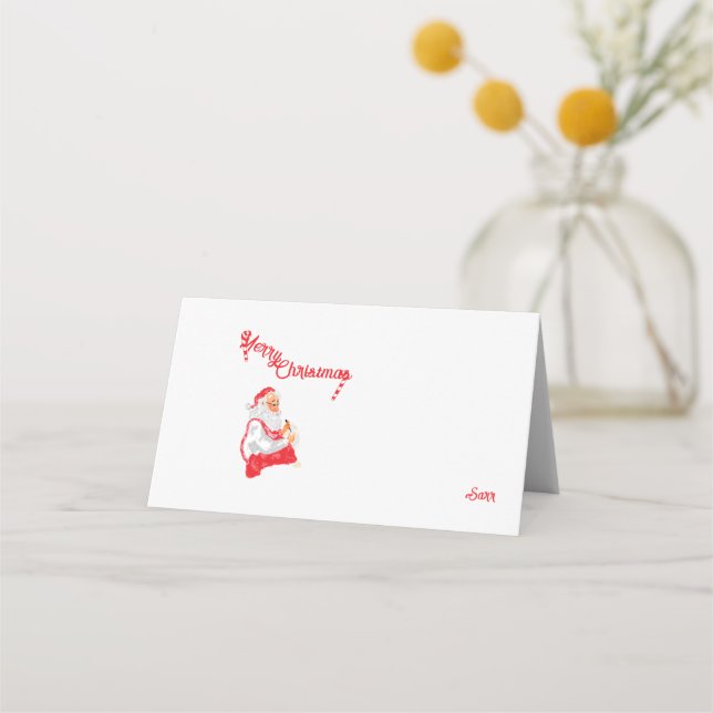 : Frohe Weihnachten Platzkarte (Vorderseite)