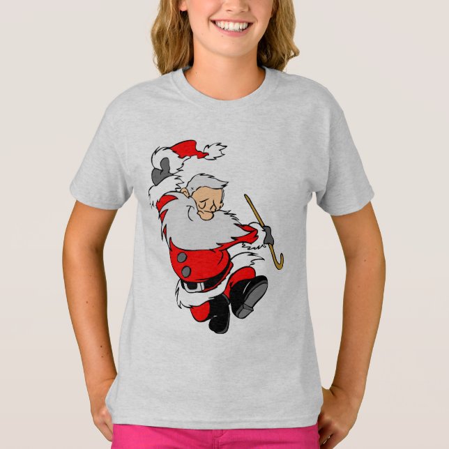 Frohe Weihnachten Plus Größe V-Neck T - Shirt (Vorderseite)