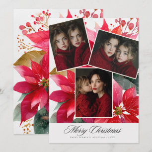 Frohe Weihnachten Poinsettie Florales Weihnachtsfe