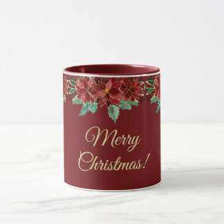 Frohe Weihnachten Poinsettie Tasse