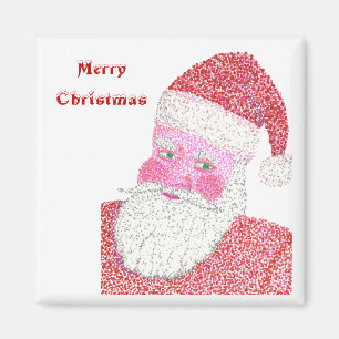 Frohe Weihnachten, Pointillismus Weihnachtsmagnete Magnet